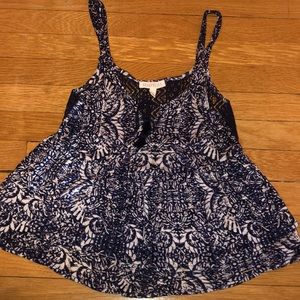 Blue and white shirt